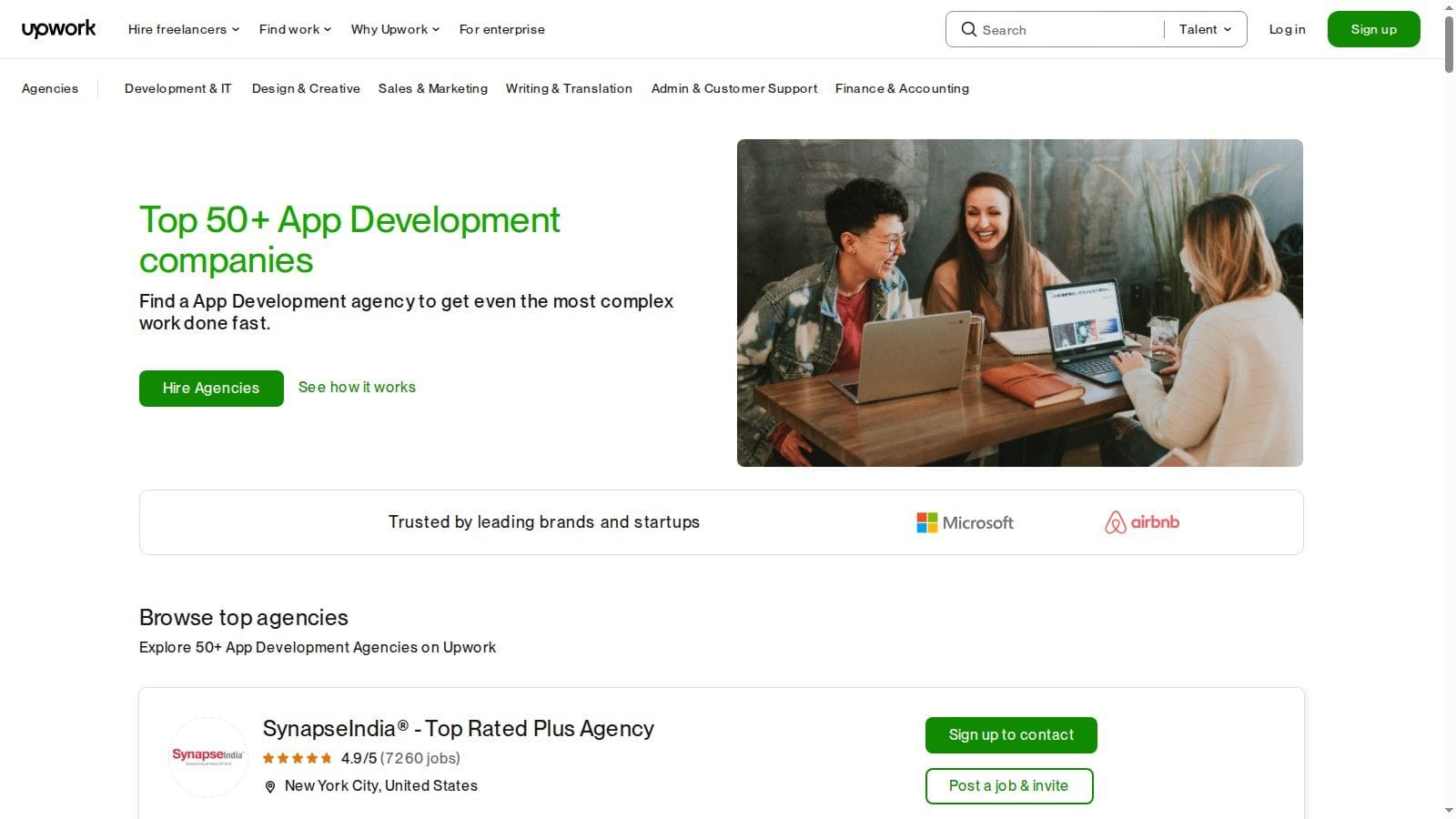 Upwork  -  App Development Companies (Agencies)